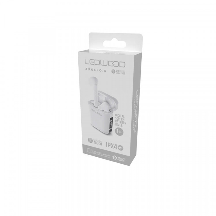LEDWOOD Hovedtelefon Apollo TWS True Wireless In-Ear Hvid Mic