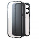 BLACK ROCK Cover 360° Glas Transp/Sort - iPhone 15 Pro