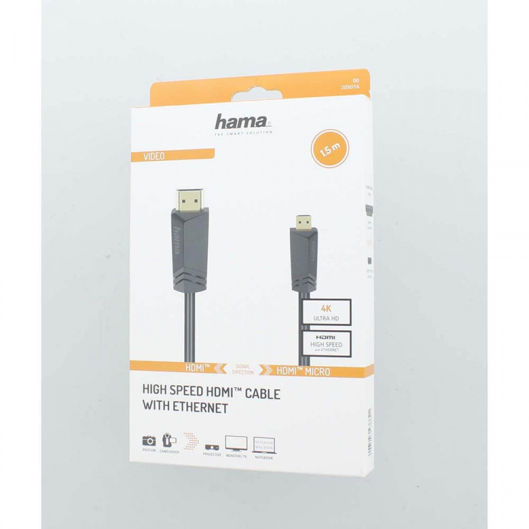 Hama HDMI Kabel High Speed Type A-D 4K 18 Gbit/s 1.5m Sort Hama HDMI Kabel High Speed Type A-D 4K 18 Gbit/s 1.5m Sort