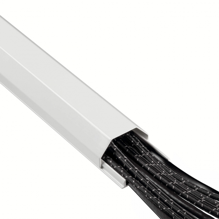 Hama Kabelkanal, Aluminium, Firkantet, 110/5/2,6 cm, Hvid