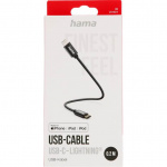 Hama Charging Cable USB-C to Lightning 0.2m Black