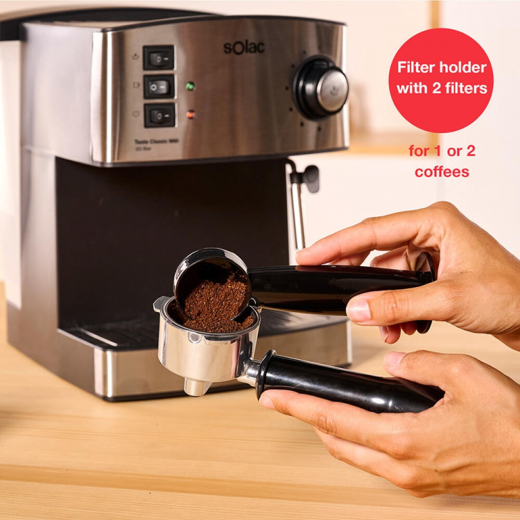 SOLAC Espressomaskine Taste Classic M80 Inox