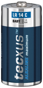 tecxus LR14/C (Baby) batteri, 2 stk. blister alkaline mangan batteri, 1,5 V