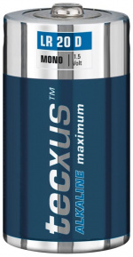 tecxus LR20/D (Mono) batteri, 2 stk. blister alkaline mangan batteri, 1,5 V tecxus LR20/D (Mono) batteri, 2 stk. blister alkaline mangan batteri, 1,5 V