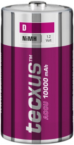 tecxus D (Mono)/HR20 genopladeligt batteri - 10000 mAh, 1 stk. blister Nikkel-metalhydrid batteri (NiMH), 1,2 V tecxus D (Mono)/HR20 genopladeligt batteri - 10000 mAh, 1 stk. blister Nikkel-metalhydrid batteri (NiMH), 1,2 V