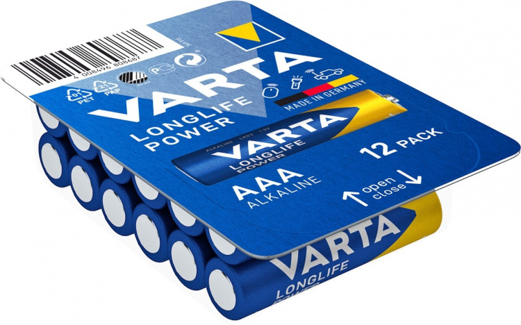 Varta LR03/AAA (Micro) (4903) batteri, 12 stk. æske alkaline mangan batteri, 1,5 V