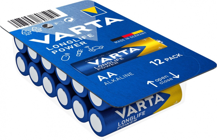 Varta LR6/AA (Mignon) (4906) batteri, 12 stk. æske alkaline mangan batteri, 1,5 V