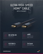 ClickTronic Ultrahøj hastighed HDMI™-kabel Premium-kabel | 1x HDMI™-stik 1x HDMI™-stik | 2,0 m | UHD 8K @ 60 Hz ClickTronic Ultrahøj hastighed HDMI™-kabel Premium-kabel | 1x HDMI™-stik 1x HDMI™-stik | 2,0 m | UHD 8K @ 60 Hz
