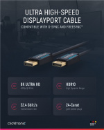 ClickTronic DisplayPort™-kabel Premium-kabel | 1x DisplayPort™-stik 1x DisplayPort™-stik | 2,0 m | UHD 8K @ 60 Hz ClickTronic DisplayPort™-kabel Premium-kabel | 1x DisplayPort™-stik 1x DisplayPort™-stik | 2,0 m | UHD 8K @ 60 Hz