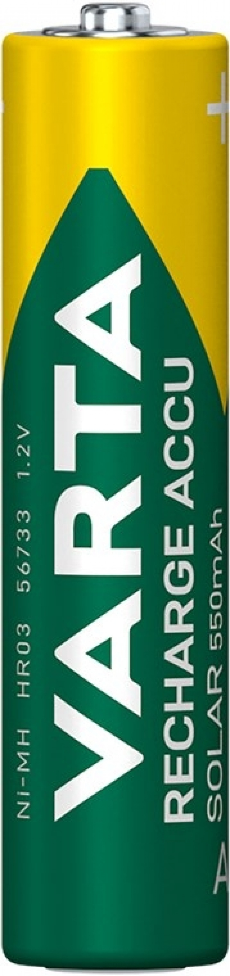 Varta AAA (Micro)/HR03 (56733) genopladeligt batteri - 550 mAh, 2 stk. blister Nikkel-metalhydrid batteri (NiMH), 1,2 V