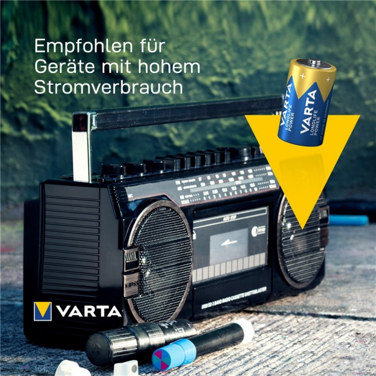 Varta LR20/D (Mono) (4920) batteri, 1 stk. upakket alkaline mangan batteri, 1,5 V