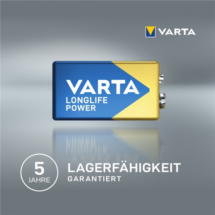 Varta 6LR61/6LP3146/9 V Block (4922) batteri, 1 stk. upakket alkaline mangan batteri, 9 V