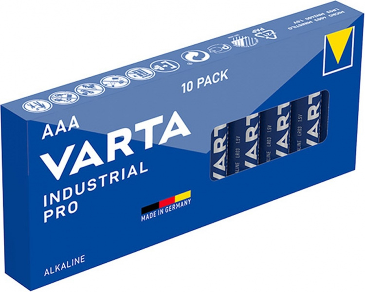 Varta LR03/AAA (Micro) (4003) batteri, 10 stk. box alkaline mangan batteri, 1,5 V