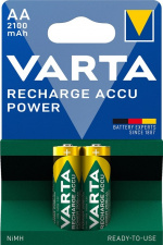 Varta AA (Mignon)/HR6 (56706) genopladeligt batteri - 2100 mAh, 2 stk. blister Low-selvafladning NiMH batteri (Klar-til-brug), 1,2 V Varta AA (Mignon)/HR6 (56706) genopladeligt batteri - 2100 mAh, 2 stk. blister Low-selvafladning NiMH batteri (Klar-til-brug), 1,2 V