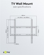 Goobay TV vægbeslag Basic FIXED (M) til tv-apparater fra 32 til 55 tommer (81-140 cm) op til 35 kg