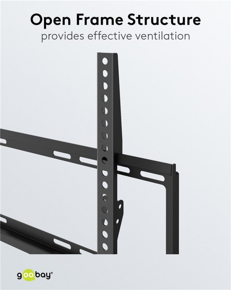 Goobay TV vægbeslag Basic FIXED (M) til tv-apparater fra 32 til 55 tommer (81-140 cm) op til 35 kg