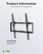 Goobay TV vægbeslag Basic TILT (M) til tv-apparater fra 32 til 55 tommer (81-140 cm), kan vippes op til 35 kg Goobay TV vægbeslag Basic TILT (M) til tv-apparater fra 32 til 55 tommer (81-140 cm), kan vippes op til 35 kg