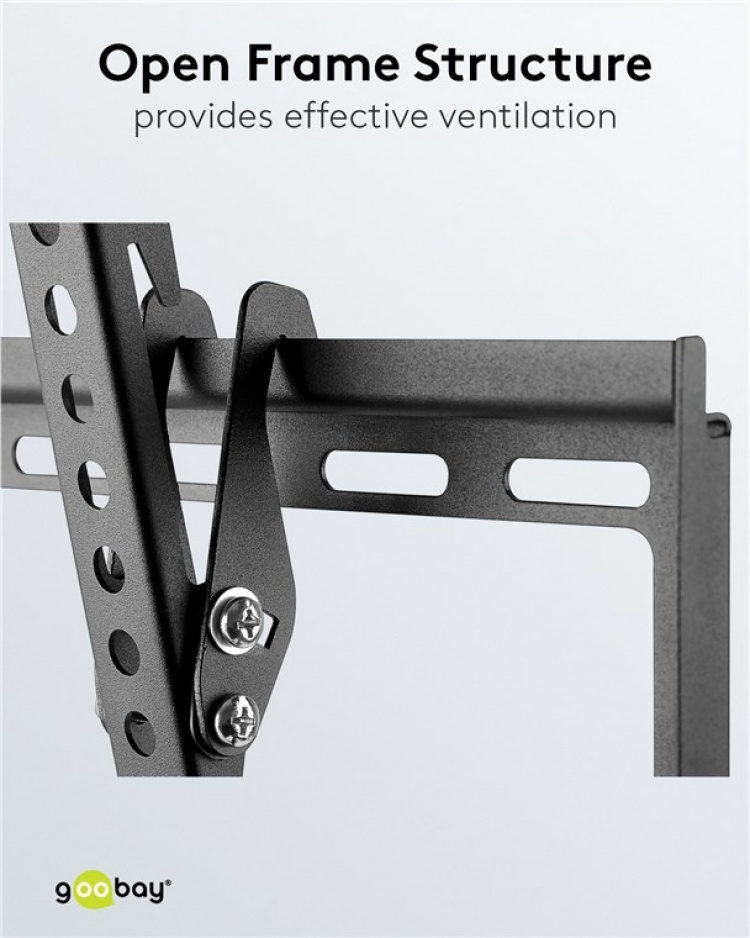 Goobay TV vægbeslag Basic TILT (L) til tv-apparater fra 94-178 cm (37 til 70 tommer), kan vippes op til 35 kg