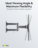 Goobay TV vægbeslag Basic FULLMOTION (L) til tv-apparater fra 37 til 70 tommer (94-178 cm), fuldt bevægeligt (drejelig og vippelig) op til 35 kg Goobay TV vægbeslag Basic FULLMOTION (L) til tv-apparater fra 37 til 70 tommer (94-178 cm), fuldt bevægeligt (drejelig og vippelig) op til 35 kg