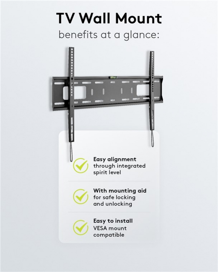 Goobay TV vægbeslag Pro FIXED (L) til tv-apparater fra 37 til 70 tommer (94-178 cm) op til 50 kg