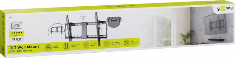 Goobay TV vægbeslag Pro TILT (L) til tv-apparater fra 37 til 70 tommer (94-178 cm), kan vippes op til 70 kg