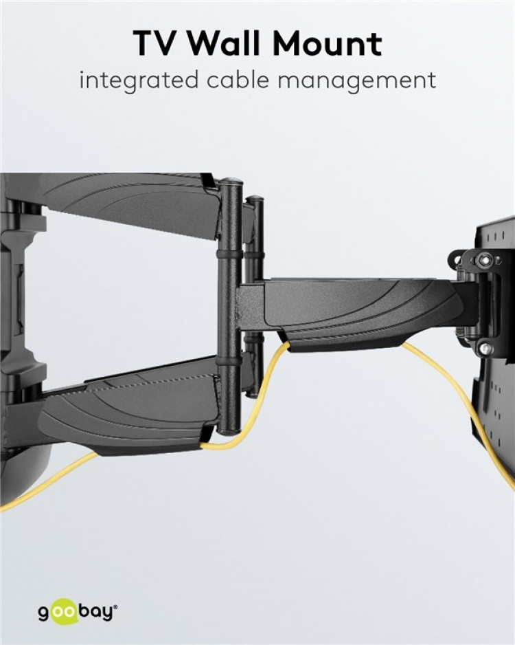 Goobay TV vægbeslag OLED FULLMOTION (L) specielt til OLED-tv\'er fra 37 til 70 tommer (94-178 cm), fuldt bevægelig (drejelig og vippelig) op til 30 kg Goobay TV vægbeslag OLED FULLMOTION (L) specielt til OLED-tv\'er fra 37 til 70 tommer (94-178 cm), fuldt bevægelig (drejelig og vippelig) op til 30 kg
