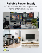 Goobay Stikdåse 6 udtag, 3 m, hvid 6x sikkerhedshunstik