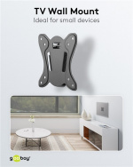 Goobay TV-vægbeslag Basic FIXED (størrelse S) til tv-apparater og skærme på mellem 23 og 42 tommer (58-107 cm) op til 25 kg Goobay TV-vægbeslag Basic FIXED (størrelse S) til tv-apparater og skærme på mellem 23 og 42 tommer (58-107 cm) op til 25 kg