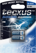 tecxus LR23, 2 stk. i blister batteri, 2 stk. i blister alkaline mangan batteri, 12 V tecxus LR23, 2 stk. i blister batteri, 2 stk. i blister alkaline mangan batteri, 12 V