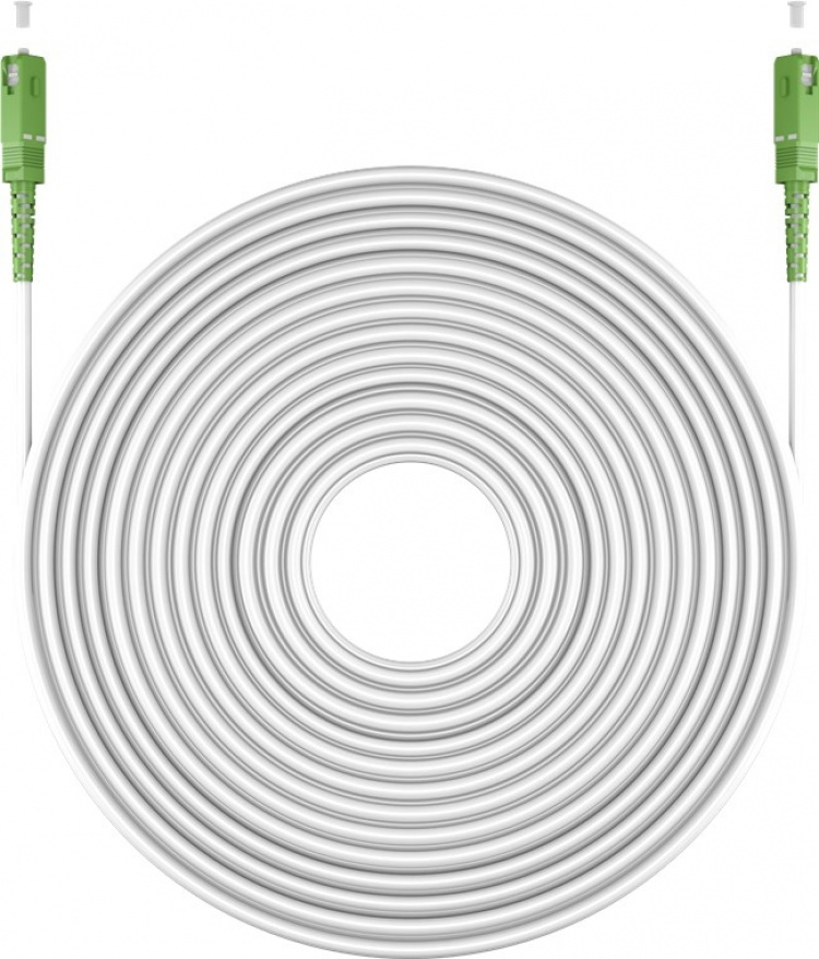 Goobay Lyslederkabel (FTTH), Singlemode (OS2) White, hvid (Simplex), 1 m fiberoptisk kabel, stik SC-APC (8°) > stik SC-APC (8°), halogenfri kabelkappe (LSZH) Goobay Lyslederkabel (FTTH), Singlemode (OS2) White, hvid (Simplex), 1 m fiberoptisk kabel, stik SC-APC (8°) > stik SC-APC (8°), halogenfri kabelkappe (LSZH)