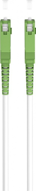 Goobay Lyslederkabel (FTTH), Singlemode (OS2) White, hvid (Simplex), 20 m fiberoptisk kabel, stik SC-APC (8°) > stik SC-APC (8°), halogenfri kabelkappe (LSZH)