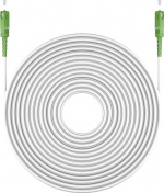 Goobay Lyslederkabel (FTTH), Singlemode (OS2) White, hvid (Simplex), 20 m fiberoptisk kabel, stik SC-APC (8°) > stik SC-APC (8°), halogenfri kabelkappe (LSZH)