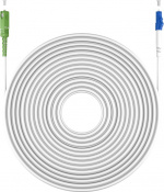 Goobay Lyslederkabel (FTTH), Singlemode (OS2) White, hvid (Simplex), 15 m fiberoptisk kabel, stik SC-APC (8°) > LC stik (UPC), halogenfri kabelkappe (LSZH)