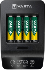 Varta LCD Smart Charger+ (type 57684) inkl. 4x AA 2100 mAh oplader op til 4x AA-batterier eller AAA-batterier (NiMH) samtidigt
