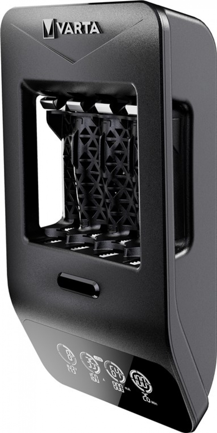 Varta LCD Smart Charger+ (type 57684) inkl. 4x AA 2100 mAh oplader op til 4x AA-batterier eller AAA-batterier (NiMH) samtidigt