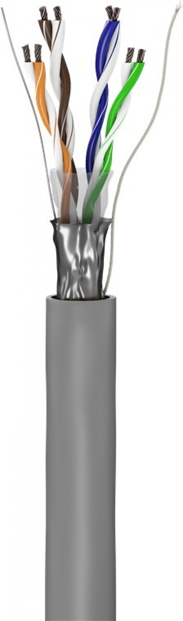 Goobay CAT 5e Netværkskabel, F/UTP, 100 m, grå Kobberbeklædt aluminiumleder (CCA), AWG 26/7 (stranded), PVC-kabelbeklædning Goobay CAT 5e Netværkskabel, F/UTP, 100 m, grå Kobberbeklædt aluminiumleder (CCA), AWG 26/7 (stranded), PVC-kabelbeklædning