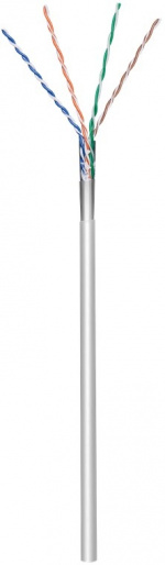 Goobay CAT 5e Netværkskabel, F/UTP, 100 m, grå Kobberbeklædt aluminiumleder (CCA), AWG 26/7 (stranded), PVC-kabelbeklædning Goobay CAT 5e Netværkskabel, F/UTP, 100 m, grå Kobberbeklædt aluminiumleder (CCA), AWG 26/7 (stranded), PVC-kabelbeklædning
