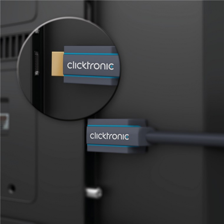 ClickTronic Højhastigheds HDMI™-kabel Premium-kabel | 1x HDMI™-stik 1x HDMI™-stik | 12,5 m | UHD 4K @ 30 Hz ClickTronic Højhastigheds HDMI™-kabel Premium-kabel | 1x HDMI™-stik 1x HDMI™-stik | 12,5 m | UHD 4K @ 30 Hz