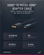 ClickTronic HDMI™ til Micro HDMI™ adapterkabel Premium-kabel | 1x HDMI™-stik 1x Micro-HDMI™-stik | 2,0 m | UHD 4K @ 30 Hz