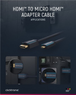 ClickTronic HDMI™ til Micro HDMI™ adapterkabel Premium-kabel | 1x HDMI™-stik 1x Micro-HDMI™-stik | 5,0 m | UHD 4K @ 30 Hz ClickTronic HDMI™ til Micro HDMI™ adapterkabel Premium-kabel | 1x HDMI™-stik 1x Micro-HDMI™-stik | 5,0 m | UHD 4K @ 30 Hz