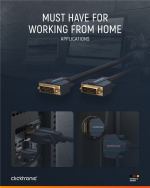 ClickTronic DVI-kabel Premium-kabel | 1x DVI-stik 1x DVI-stik | 5,0 m | WQXGA @ 60 Hz