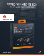 ClickTronic DVI-kabel Premium-kabel | 1x DVI-stik 1x DVI-stik | 5,0 m | WQXGA @ 60 Hz