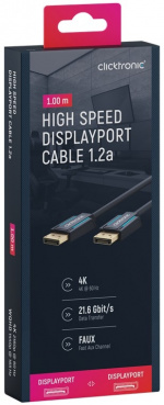 ClickTronic DisplayPort™-kabel Premium-kabel | 1x DisplayPort™-stik 1x DisplayPort™-stik | 1,0 m | UHD 4K @ 60 Hz ClickTronic DisplayPort™-kabel Premium-kabel | 1x DisplayPort™-stik 1x DisplayPort™-stik | 1,0 m | UHD 4K @ 60 Hz