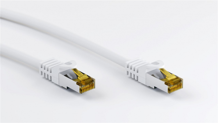 Goobay RJ45 netværkskabel S/FTP (PiMF), 500 MHz, med CAT 7 råkabel, hvid, 2 m LSZH halogenfri kabelkappe, kobber, RJ45-hanstik (CAT 6A) Goobay RJ45 netværkskabel S/FTP (PiMF), 500 MHz, med CAT 7 råkabel, hvid, 2 m LSZH halogenfri kabelkappe, kobber, RJ45-hanstik (CAT 6A)