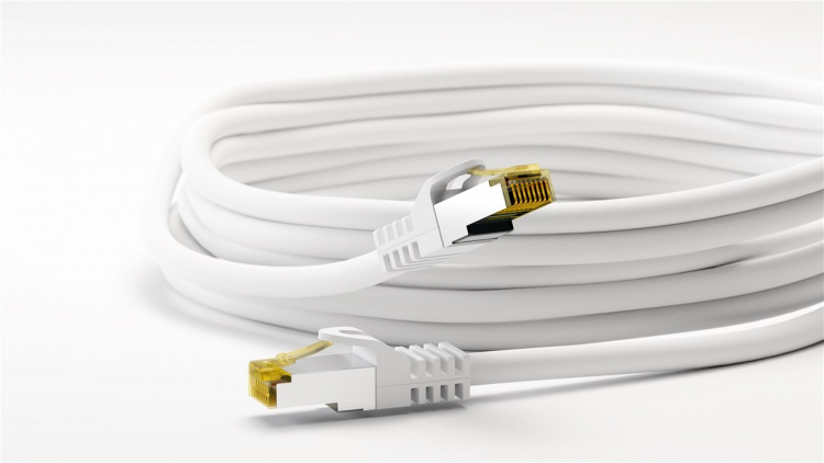 Goobay RJ45 netværkskabel S/FTP (PiMF), 500 MHz, med CAT 7 råkabel, hvid, 15 m LSZH halogenfri kabelkappe, kobber, RJ45-hanstik (CAT 6A) Goobay RJ45 netværkskabel S/FTP (PiMF), 500 MHz, med CAT 7 råkabel, hvid, 15 m LSZH halogenfri kabelkappe, kobber, RJ45-hanstik (CAT 6A)