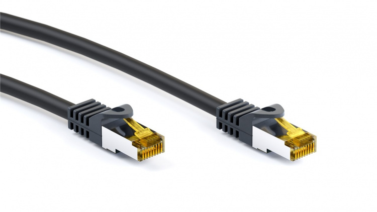 Goobay RJ45 netværkskabel S/FTP (PiMF), 500 MHz, med CAT 7 råkabel, sort, 0,5 m LSZH halogenfri kabelkappe, kobber, RJ45-hanstik (CAT 6A) Goobay RJ45 netværkskabel S/FTP (PiMF), 500 MHz, med CAT 7 råkabel, sort, 0,5 m LSZH halogenfri kabelkappe, kobber, RJ45-hanstik (CAT 6A)