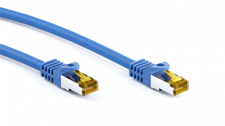 Goobay RJ45 netværkskabel S/FTP (PiMF), 500 MHz, med CAT 7 råkabel, blå, 7,5 m LSZH halogenfri kabelkappe, kobber, RJ45-hanstik (CAT 6A) Goobay RJ45 netværkskabel S/FTP (PiMF), 500 MHz, med CAT 7 råkabel, blå, 7,5 m LSZH halogenfri kabelkappe, kobber, RJ45-hanstik (CAT 6A)