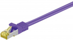 Goobay RJ45 netværkskabel S/FTP (PiMF), 500 MHz, med CAT 7 råkabel, violet, 10 m LSZH halogenfri kabelkappe, kobber, RJ45-hanstik (CAT 6A)