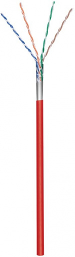 Goobay CAT 5e Netværkskabel, F/UTP, 100 m, rød Kobberbeklædt aluminiumleder (CCA), AWG 26/7 (stranded), PVC-kabelbeklædning Goobay CAT 5e Netværkskabel, F/UTP, 100 m, rød Kobberbeklædt aluminiumleder (CCA), AWG 26/7 (stranded), PVC-kabelbeklædning