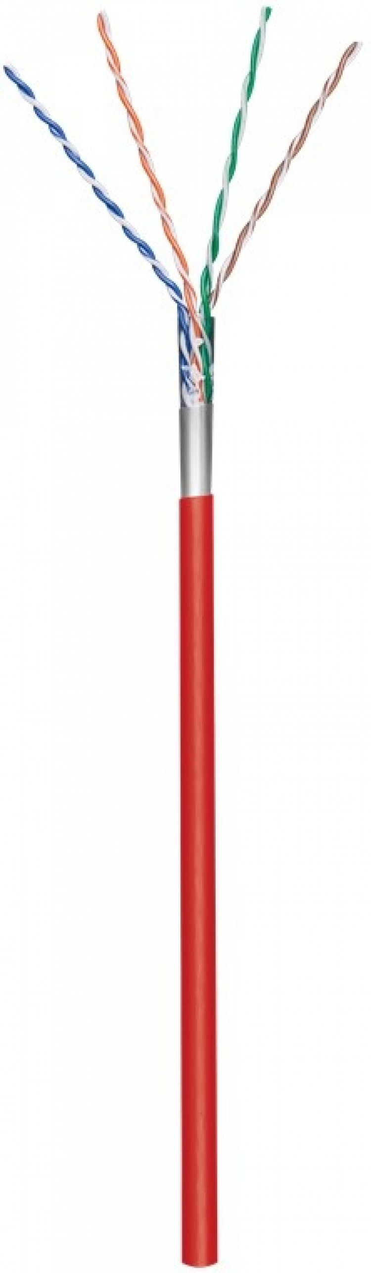 Goobay CAT 5e Netværkskabel, F/UTP, 100 m, rød Kobberbeklædt aluminiumleder (CCA), AWG 26/7 (stranded), PVC-kabelbeklædning Goobay CAT 5e Netværkskabel, F/UTP, 100 m, rød Kobberbeklædt aluminiumleder (CCA), AWG 26/7 (stranded), PVC-kabelbeklædning